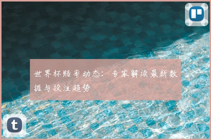 世界杯赔率动态：专家解读最新数据与投注趋势